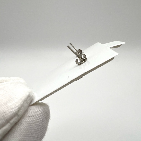 .925 Sterling Silver Crescent Moon Stud Earrings - Picture 7 of 12